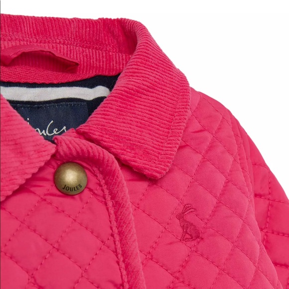 Baby Joule Mabel Quilted Jacket 0-3 Months Pink - Picture 4 of 6